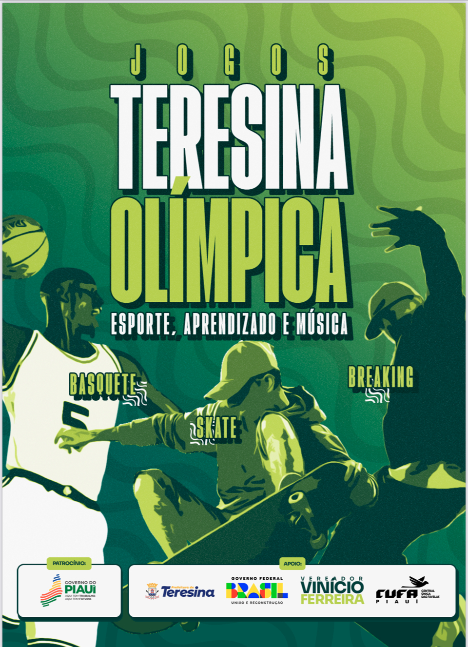 Teresina Olímpica será um evento que vai reunir: Basquete, Breaking e Skate e acontecerá de 14 a 30 de junho