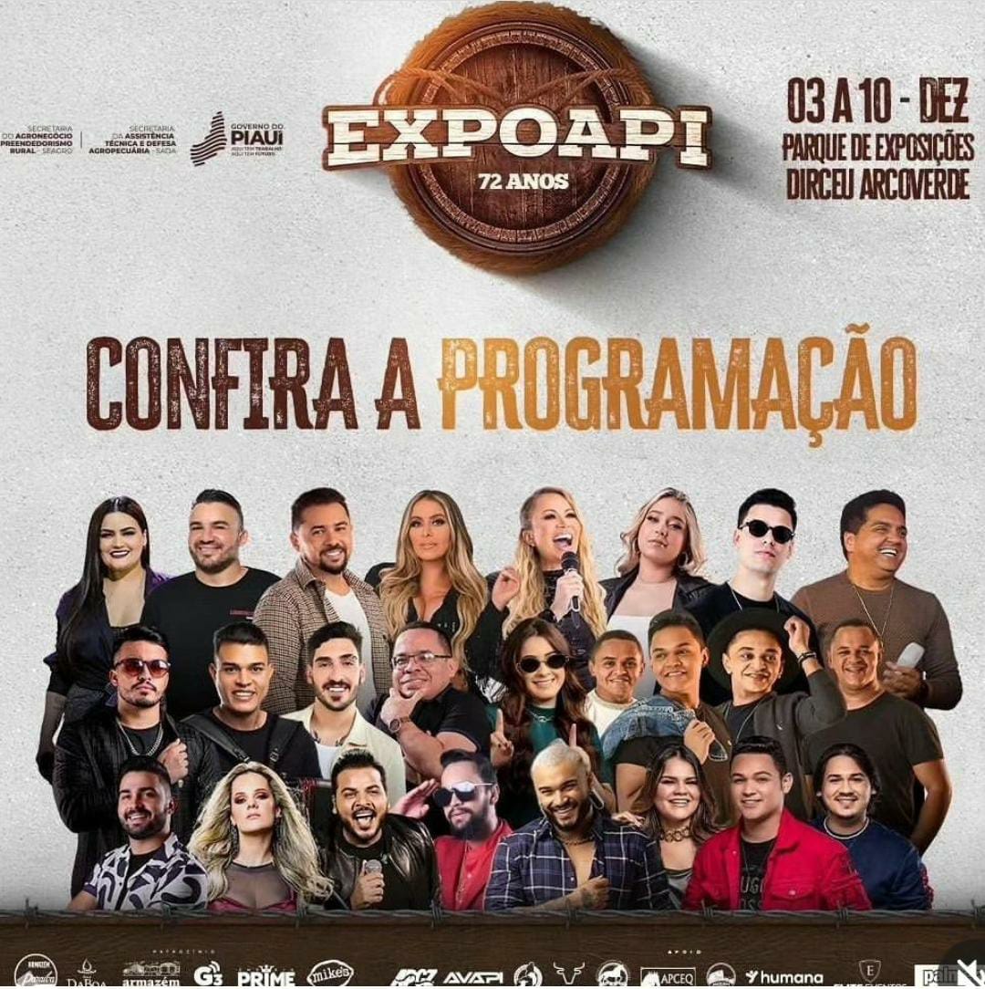 Confira a programação da Expoapi com shows gratuitos, feiras e vaquejada