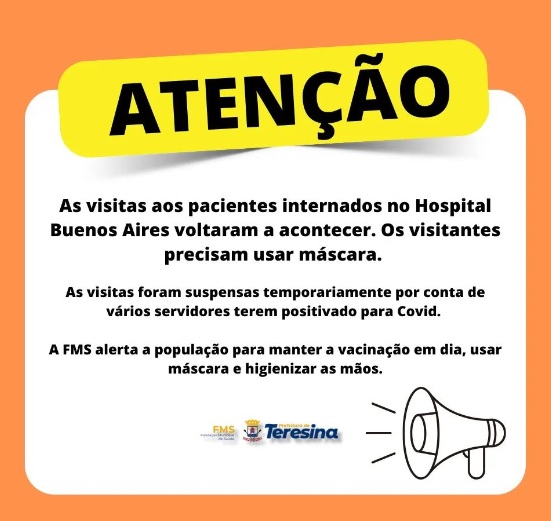 Visitas à pacientes do Hospital do Buenos Aires voltam a ser permitidas