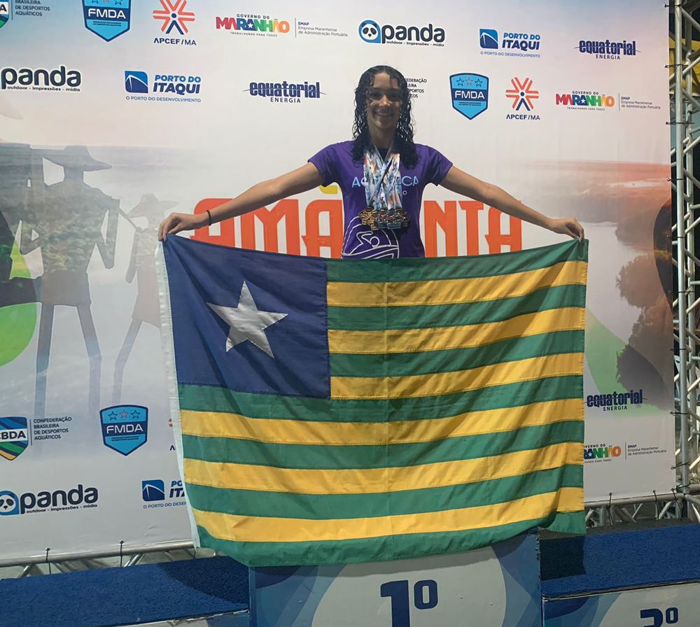 Talento da natação: estudante piauiense conquista seis medalhas na Copa Amazônia Ocidental 2024