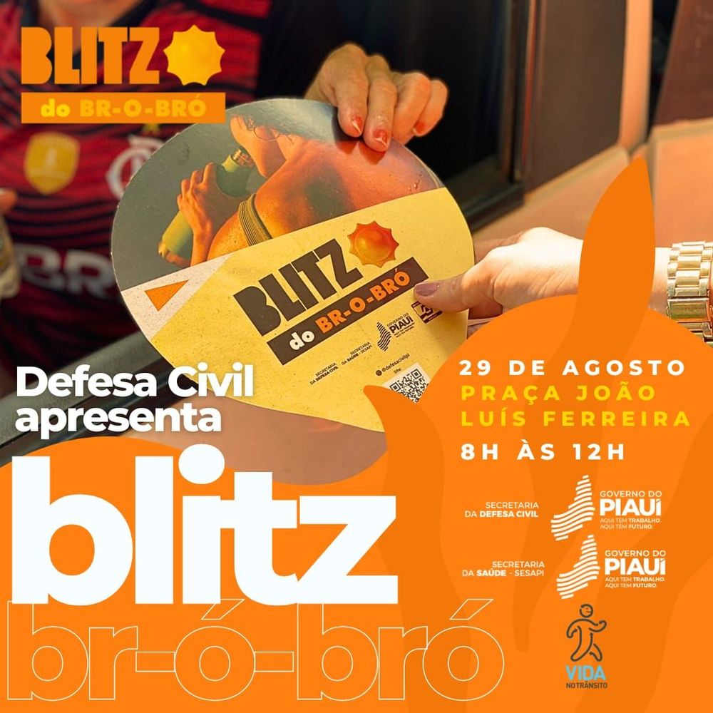 Defesa Civil realiza blitz do B-R-O Bró nesta quinta-feira (29)