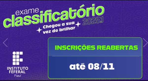 IFPI oferece 4 mil vagas para cursos técnicos; inscrições até 08/11